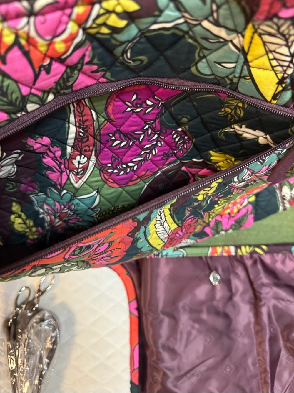 Vera Bradley Multicolor Floral Quilted Baby Diaper Bag